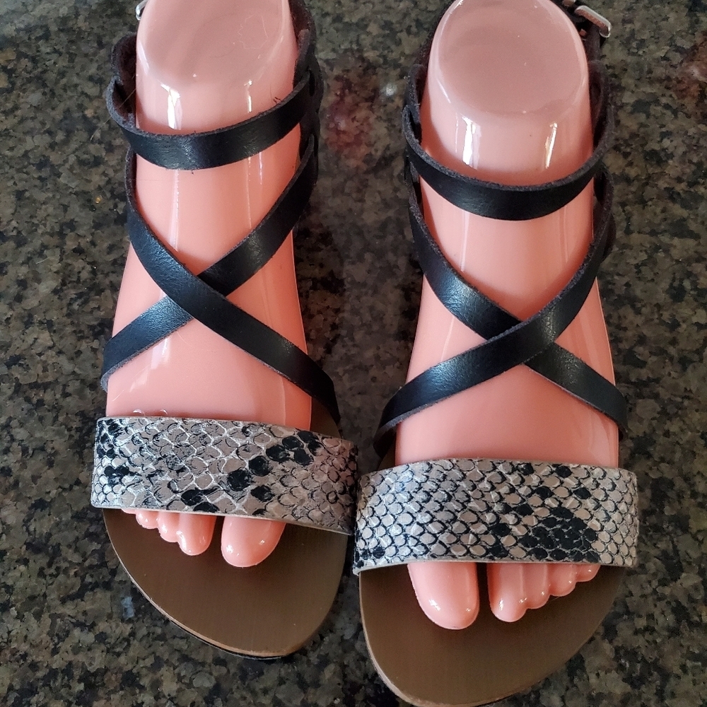 Nine West Strappy Snakeprint Sandal